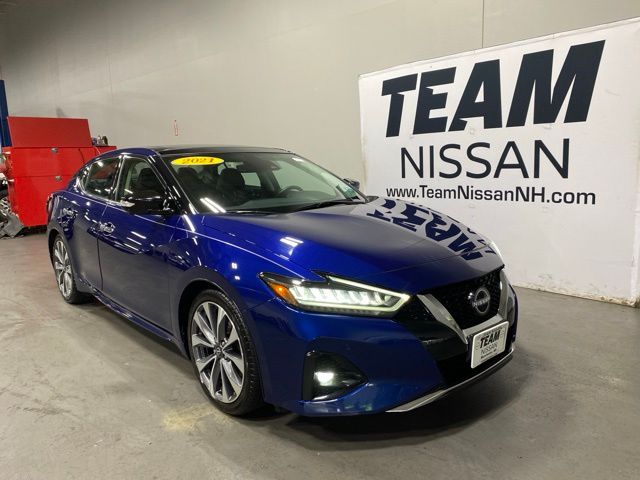 Deep Blue Pearl 2023 Nissan Maxima Platinum FWD Sedan Front-Wheel Drive Continuously Variable Transmission