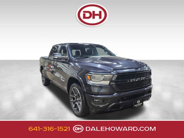 Gray (Maximum Steel Metallic Clearcoat) 2019 RAM 1500 Laramie Crew Cab 4WD Pickup Truck Four-Wheel Drive 8-Speed Automatic