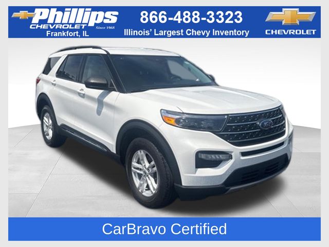 Star White Metallic Tri-Coat 2023 Ford Explorer SUV / Crossover All-Wheel Drive Automatic
