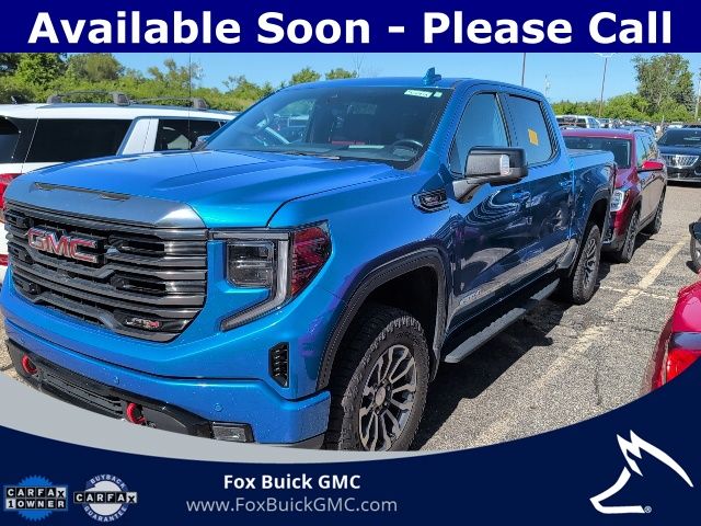 Dynamic Blue Metallic 2022 GMC Sierra 1500 AT4 Crew Cab 4WD Pickup Truck Four-Wheel Drive Automatic