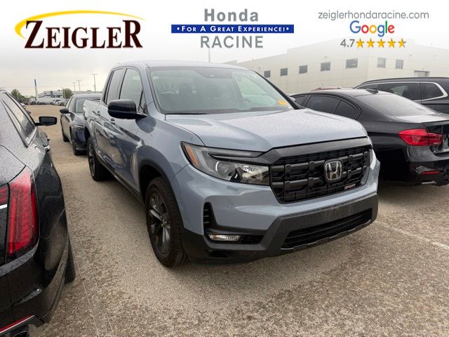 Sonic Gray Pearl 2025 Honda Ridgeline Sport AWD Pickup Truck All-Wheel Drive 9-Speed Automatic