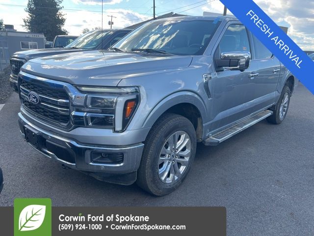 Iconic Silver Metallic 2025 Ford F-150 Lariat SuperCrew 4WD Pickup Truck Four-Wheel Drive Automatic