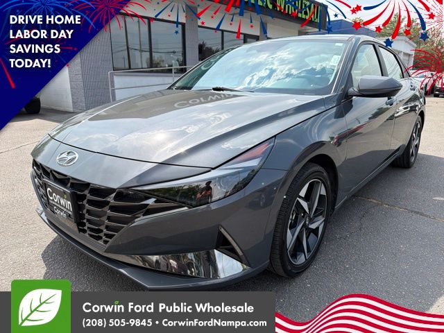 Ecotronic Gray 2023 Hyundai Elantra Hybrid Sedan Front-Wheel Drive 6-Speed Dual Clutch