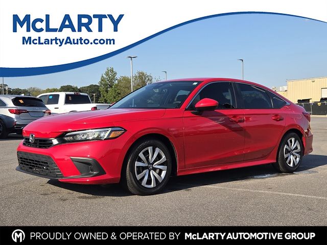 Rallye Red 2024 Honda Civic Sedan Front-Wheel Drive Continuously Variable Transmission
