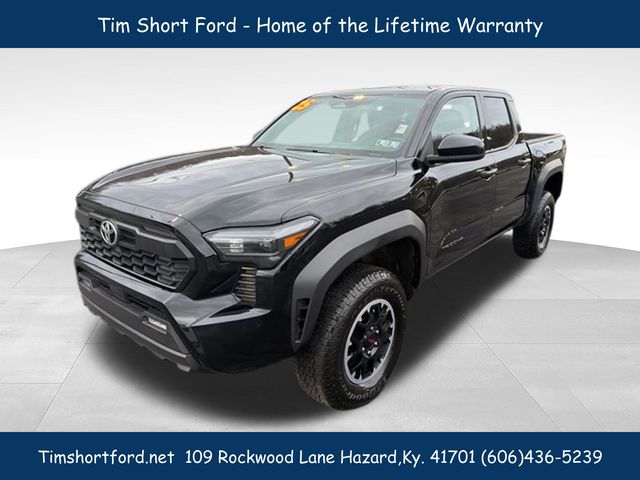 Black 2025 Toyota Tacoma TRD Off-Road Double Cab 4WD Pickup Truck Four-Wheel Drive 8-Speed Automatic