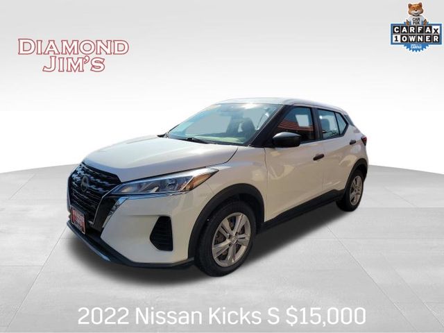 White (Fresh Powder) 2022 Nissan Kicks S FWD SUV / Crossover Front-Wheel Drive Continuously Variable Transmission