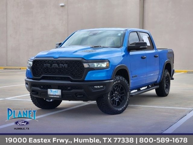 Hydro Blue Pearlcoat 2026 RAM 1500 Rebel Crew Cab 4WD Pickup Truck Four-Wheel Drive 8-Speed Automatic