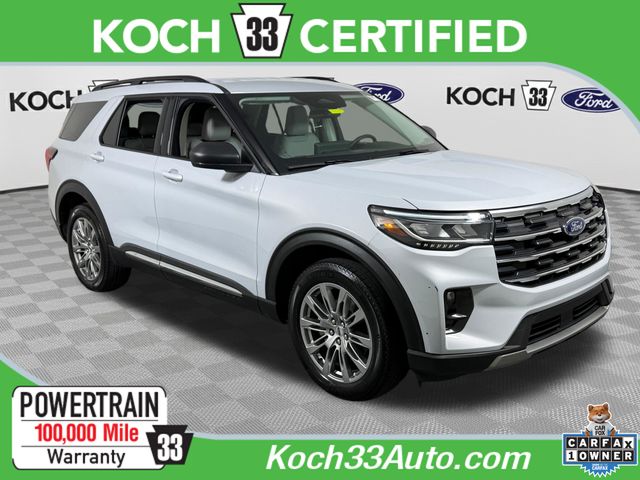 White Metallic 2025 Ford Explorer SUV / Crossover All-Wheel Drive Automatic
