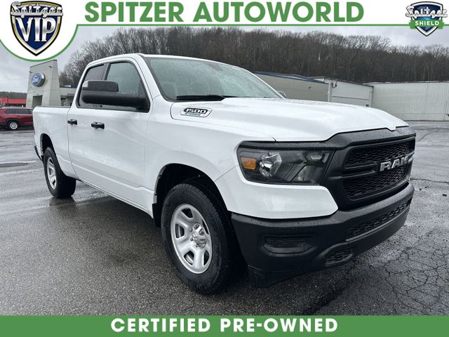 Bright White Clearcoat 2024 RAM 1500 Tradesman Quad Cab 4WD Pickup Truck Four-Wheel Drive 8-Speed Automatic
