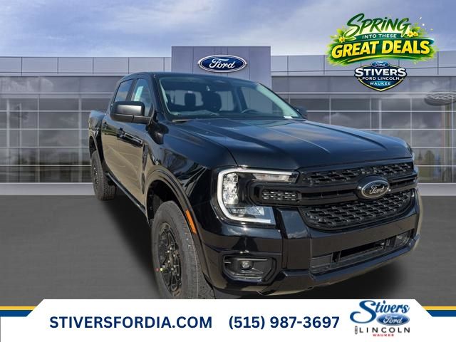 Shadow Black 2026 Ford Ranger XLT SuperCrew 4WD Pickup Truck Four-Wheel Drive Automatic