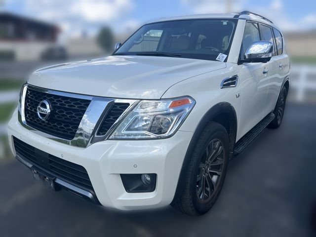 Pearl White 2019 Nissan Armada SUV / Crossover Four-Wheel Drive 7-Speed Automatic
