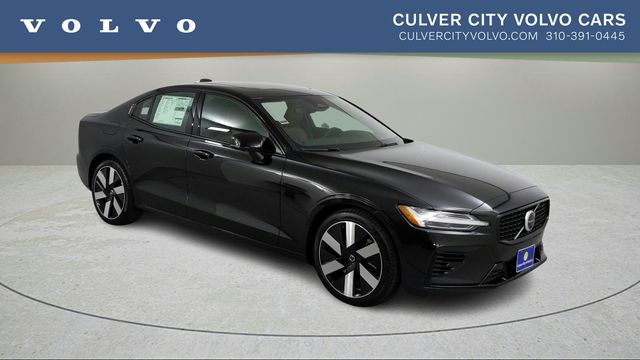 Onyx Black Metallic 2024 Volvo S60 Recharge T8 Ultimate Dark Theme eAWD Sedan All-Wheel Drive Automatic