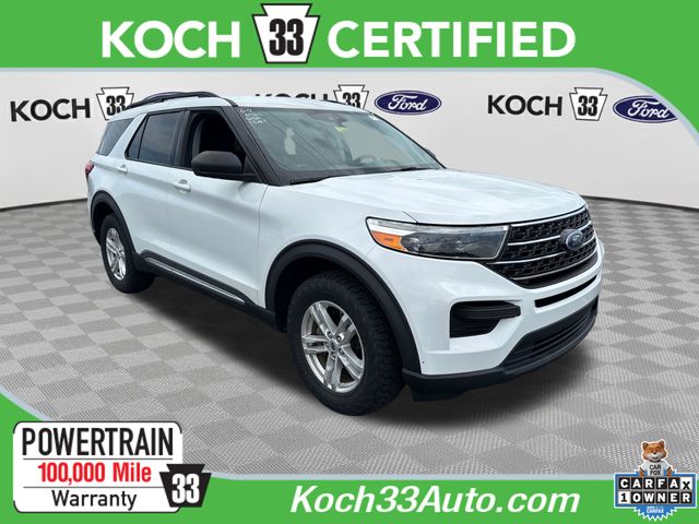 Oxford White 2021 Ford Explorer SUV / Crossover All-Wheel Drive Automatic