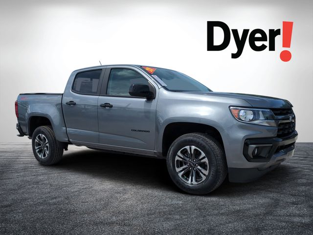 Gray (Satin Steel Metallic) 2021 Chevrolet Colorado Z71 Crew Cab RWD Pickup Truck 4X2 8-Speed Automatic