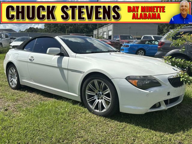 White 2007 BMW 6 Series Convertible Rear-Wheel Drive 6-Speed Automatic