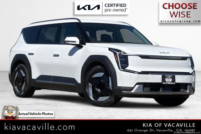 Snow White Pearl 2024 Kia EV9 Wind AWD SUV / Crossover All-Wheel Drive 1-Speed Automatic