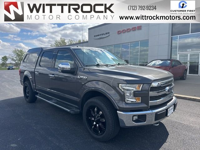 Gray (Magnetic Metallic) 2015 Ford F-150 Lariat SuperCrew 4WD Pickup Truck Four-Wheel Drive 6-Speed Automatic