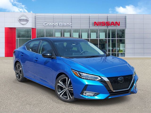 Electric Blue Metallic/Super Black 2023 Nissan Sentra SR FWD Sedan Front-Wheel Drive Continuously Variable Transmission