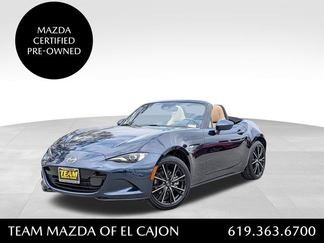 Deep Crystal Blue Mica 2025 Mazda MX-5 Miata Convertible Rear-Wheel Drive 6-Speed Automatic