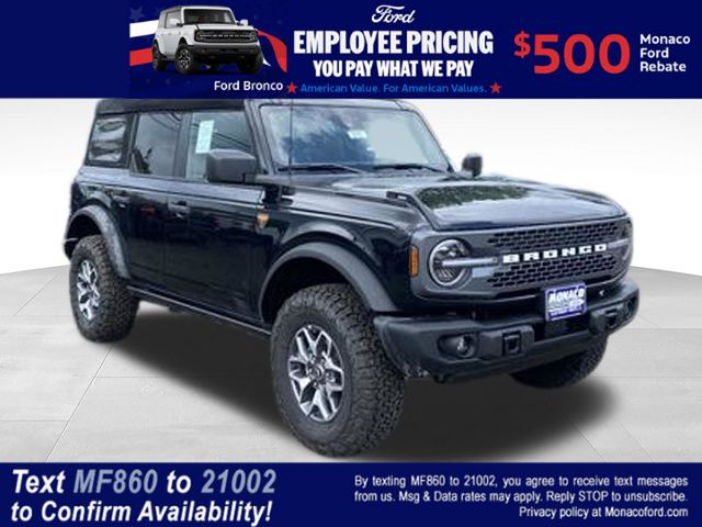Shadow Black 2025 Ford Bronco Badlands 4-Door 4WD SUV / Crossover Four-Wheel Drive Automatic