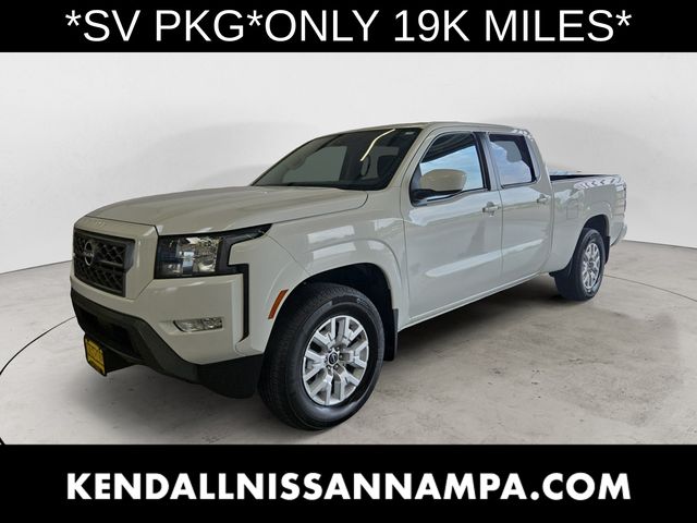 Glacier White 2023 Nissan Frontier Pickup Truck Four-Wheel Drive 9-Speed Automatic