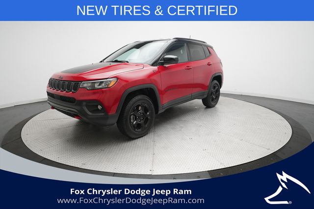 Redline Pearlcoat 2023 Jeep Compass SUV / Crossover Four-Wheel Drive 8-Speed Automatic