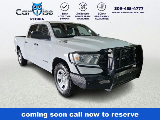 Bright White Clearcoat 2022 RAM 1500 Tradesman Crew Cab 4WD Pickup Truck Four-Wheel Drive 8-Speed Automatic