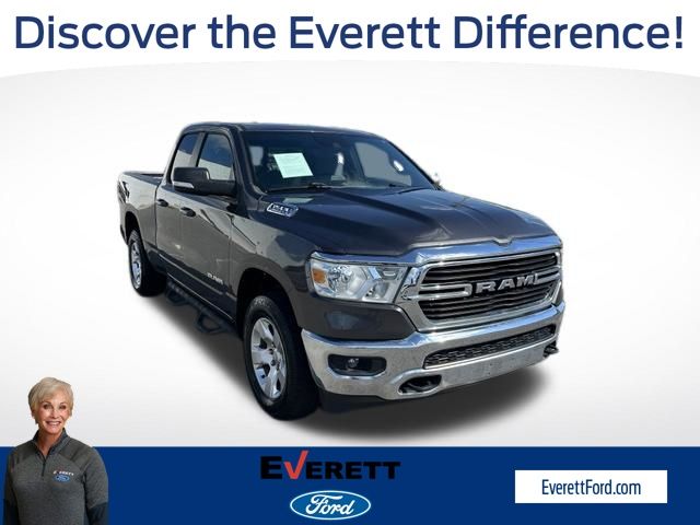 Crystal Metallic 2021 RAM 1500 Pickup Truck Four-Wheel Drive 8-Speed Automatic