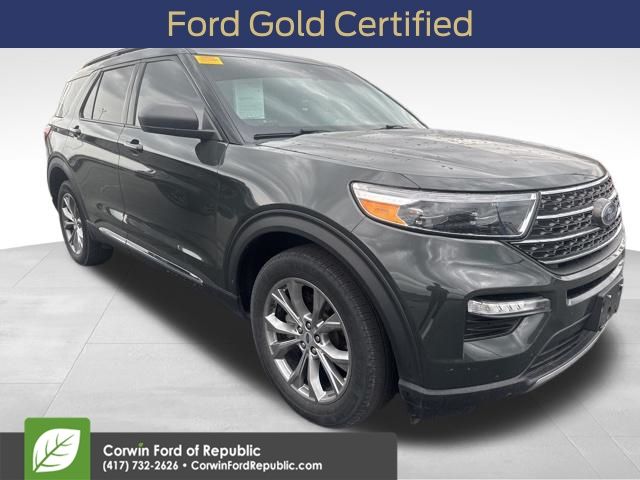 Forged Green Metallic 2022 Ford Explorer XLT AWD SUV / Crossover All-Wheel Drive Automatic
