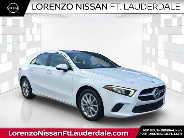 White 2019 Mercedes-Benz A-Class Sedan Front-Wheel Drive 7-Speed Automatic