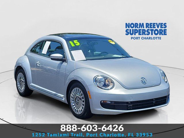 Silver 2015 Volkswagen Beetle 1.8T Hatchback Front-Wheel Drive 6-Speed Automatic