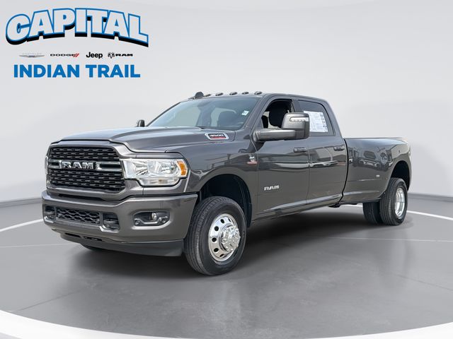 Gray (Granite Crystal Metallic Clearcoat) 2024 RAM 3500 Big Horn Crew Cab LB DRW 4WD Pickup Truck Four-Wheel Drive 6-Speed Automatic