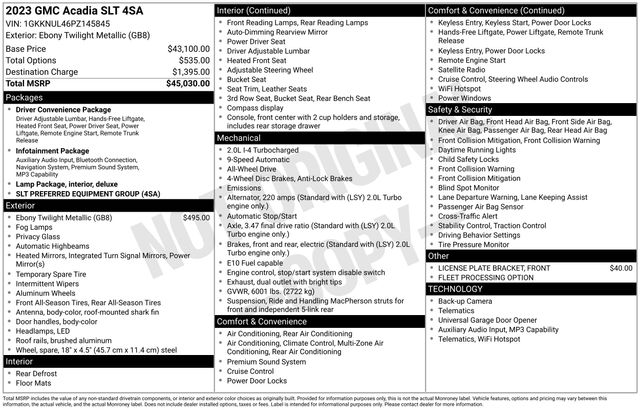 2023 GMC Acadia SLT - Main Image