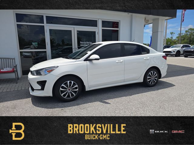 Clear White 2021 Kia Rio Sedan Front-Wheel Drive Continuously Variable Transmission