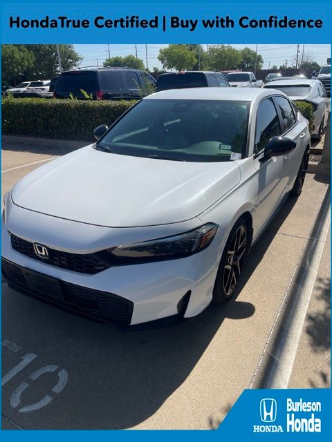 Platinum White Pearl 2025 Honda Civic Hatchback Hatchback Front-Wheel Drive Continuously Variable Transmission
