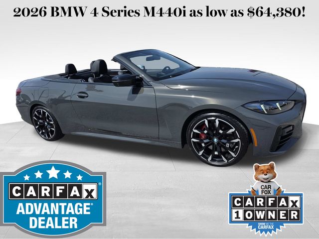 Gray Metallic 2026 BMW 4 Series Convertible Rear-Wheel Drive 8-Speed Automatic
