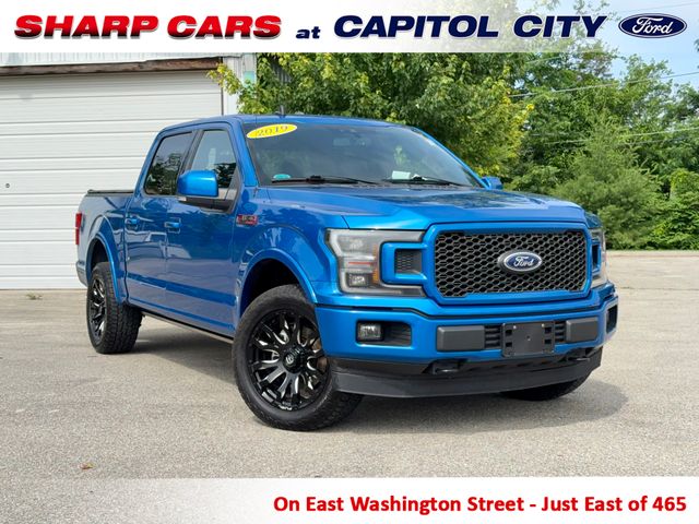 Blue Metallic 2019 Ford F-150 Lariat SuperCrew 4WD Pickup Truck Four-Wheel Drive Automatic