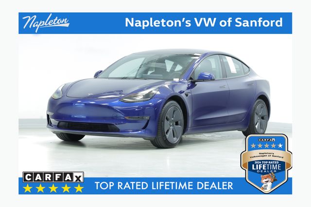 Blue 2022 Tesla Model 3 Long Range AWD Sedan All-Wheel Drive 1-Speed Automatic