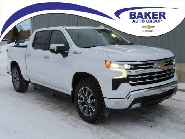 Summit White 2023 Chevrolet Silverado 1500 LTZ Crew Cab 4WD Pickup Truck Four-Wheel Drive Automatic