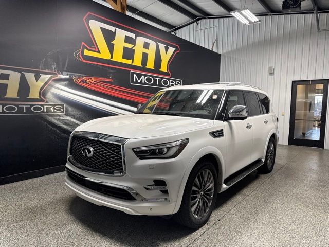 Moonstone White 2021 INFINITI QX80 SUV / Crossover All-Wheel Drive 7-Speed Automatic