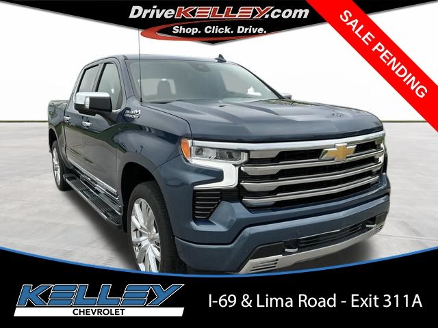Lakeshore Blue Metallic 2024 Chevrolet Silverado 1500 High Country Crew Cab 4WD Pickup Truck Four-Wheel Drive Automatic