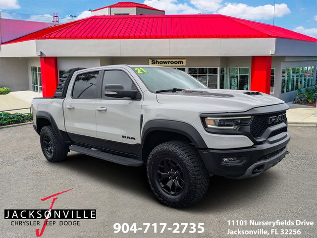 Bright White Clearcoat 2021 RAM 1500 TRX Crew Cab 4WD Pickup Truck All-Wheel Drive 8-Speed Automatic