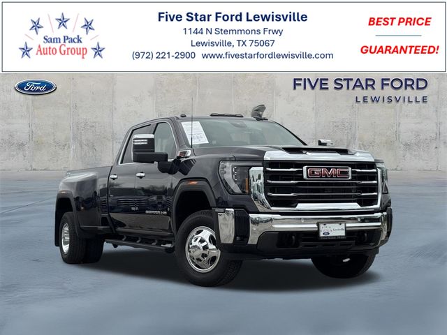 Titanium Rush Metallic 2025 GMC Sierra 3500HD SLT Crew Cab 4WD Pickup Truck Four-Wheel Drive Automatic