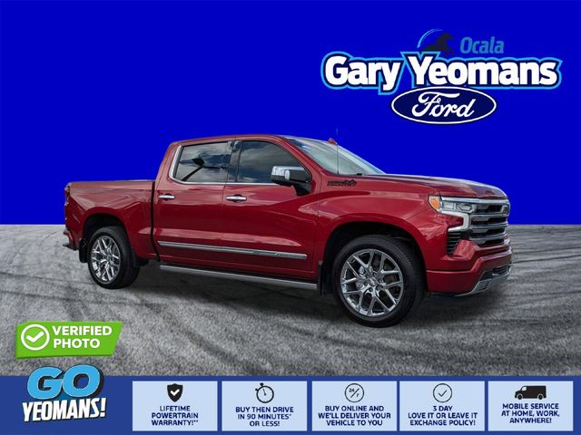 Radiant Red 2023 Chevrolet Silverado 1500 High Country Crew Cab RWD Pickup Truck 4X2 Automatic
