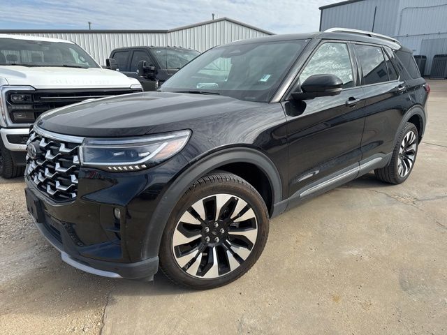 Agate Black Metallic 2025 Ford Explorer Platinum AWD SUV / Crossover All-Wheel Drive Automatic