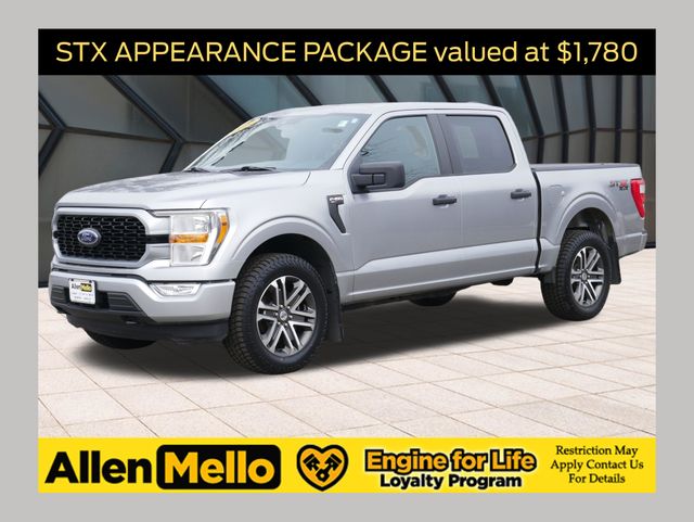 Iconic Silver Metallic 2021 Ford F-150 XL SuperCrew 4WD Pickup Truck Four-Wheel Drive Automatic