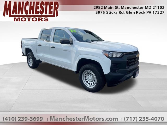 Summit White 2023 Chevrolet Colorado Work Truck Crew Cab RWD Pickup Truck 4X2 8-Speed Automatic