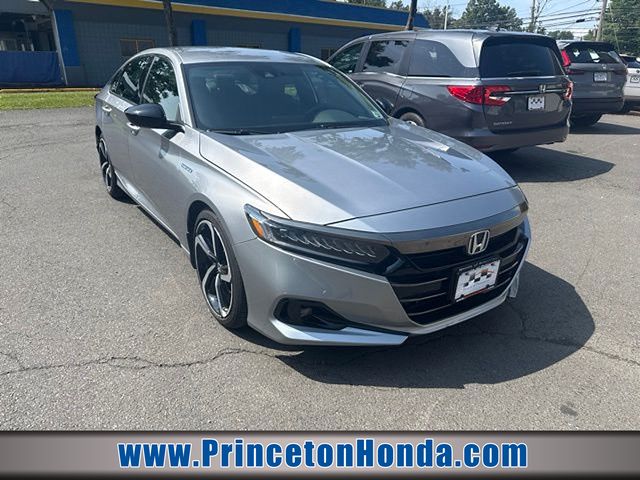 Lunar Silver Metallic 2022 Honda Accord Hybrid Sedan Front-Wheel Drive Continuously Variable Transmission