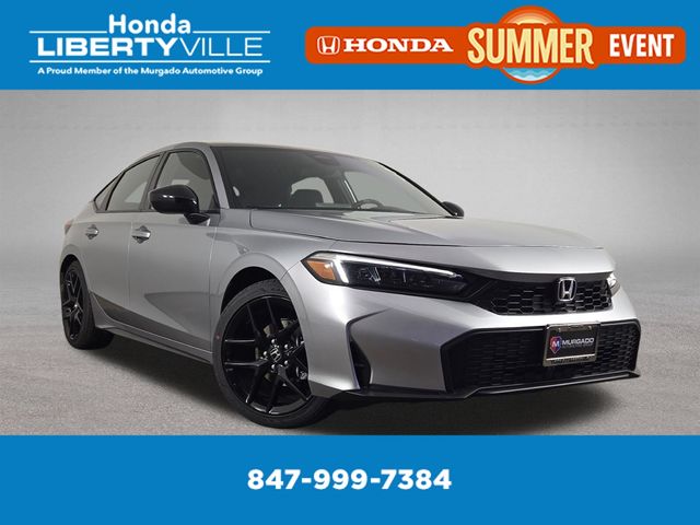 Solar Silver Metallic 2026 Honda Civic Hatchback Hatchback Front-Wheel Drive Continuously Variable Transmission