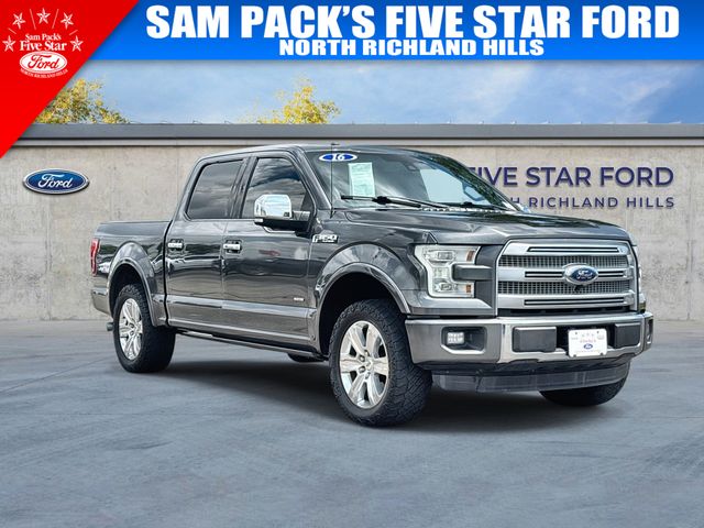 Gray (Magnetic) 2016 Ford F-150 Platinum SuperCrew Pickup Truck 4X2 6-Speed Automatic